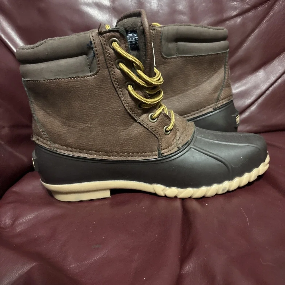 Nautica Channing Duck Boots N83 Winter Snow Rain Boot Men Sz 9 Outdoors Hiking